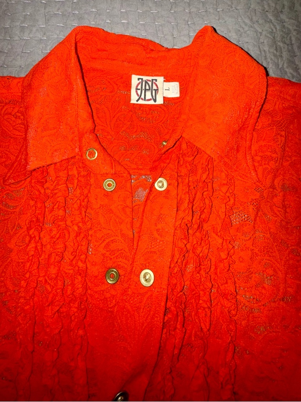 John Paul Gauthier “ jeans collection “ orange stretch “ lace